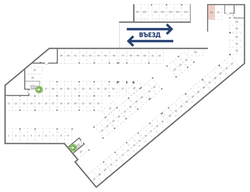 Паркинг 13,3 м²
