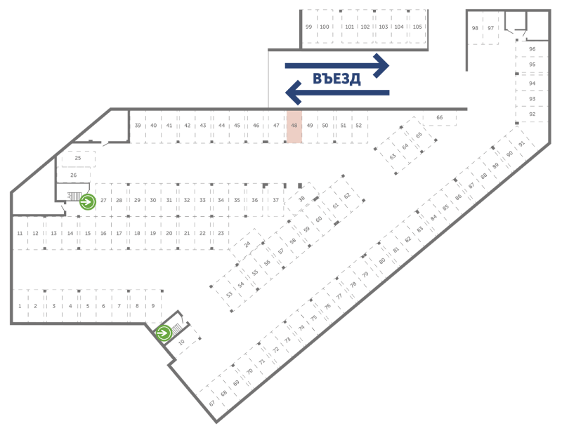 Паркинг 13,3 м²
