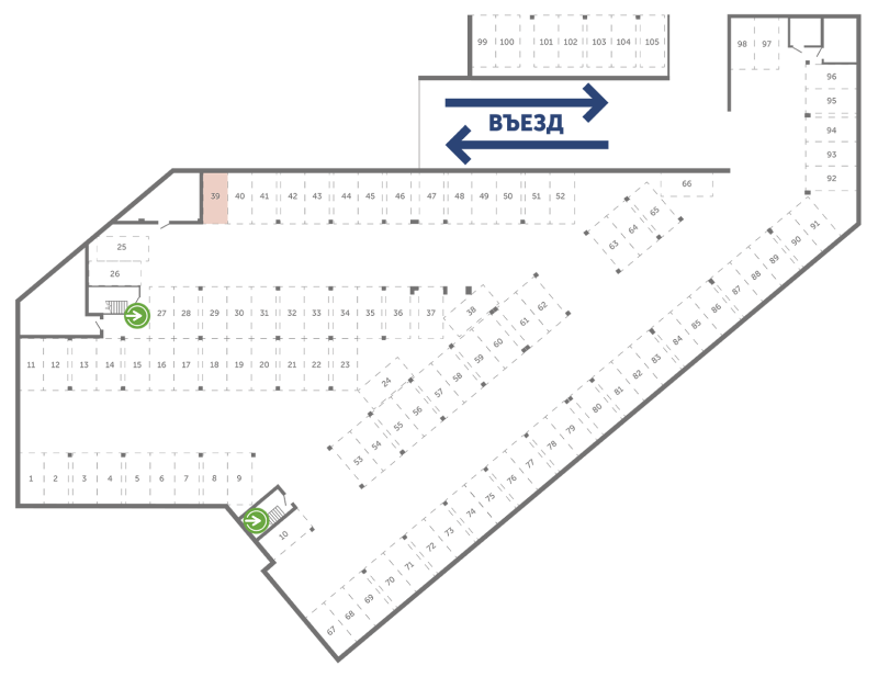 Паркинг 13,3 м²