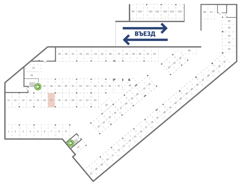 Паркинг 13,3 м²
