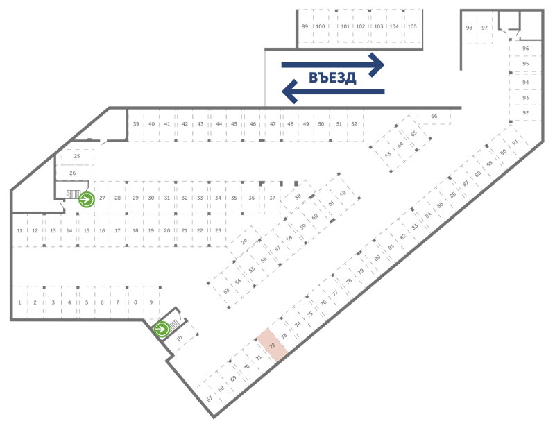 Паркинг 13,3 м²