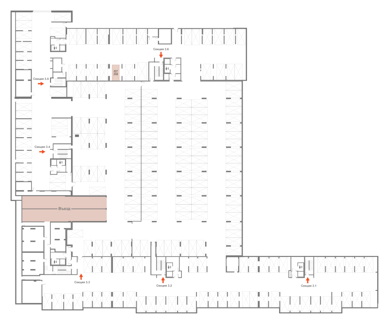 Паркинг 13,3 м²