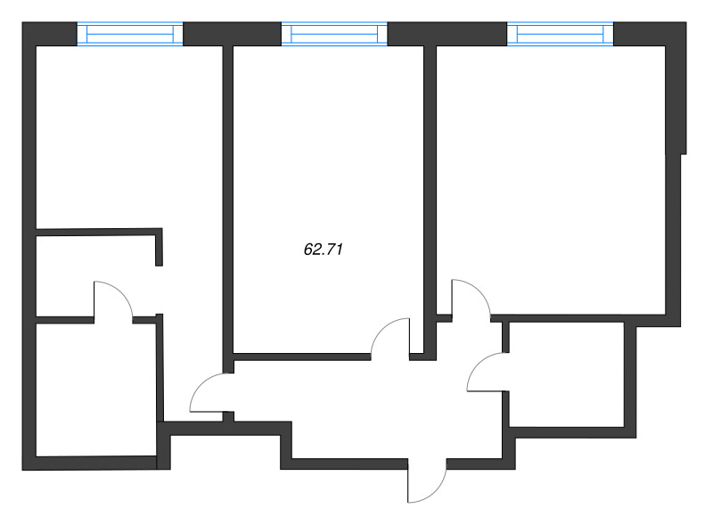 2 ккв 62,7 м²