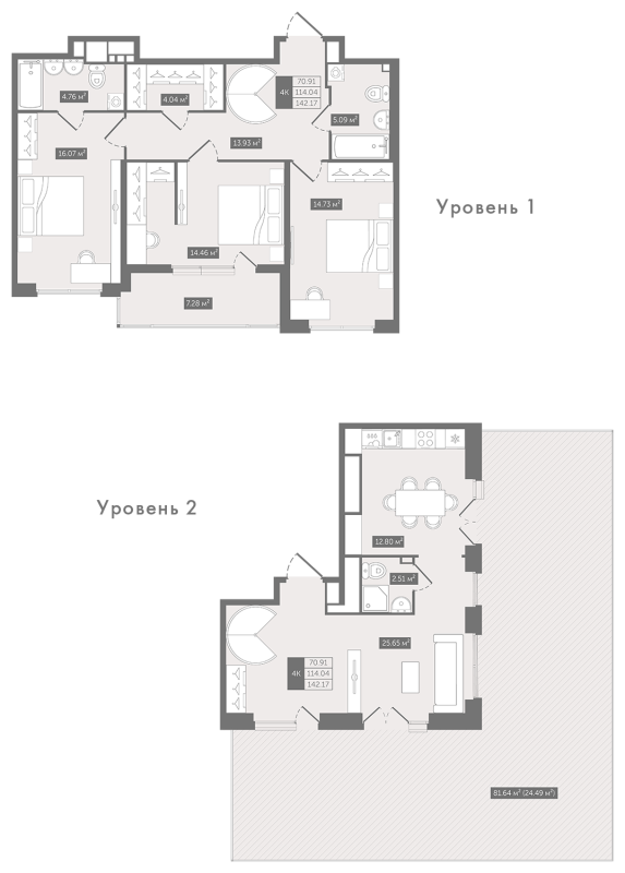 4 ккв 142,2 м²