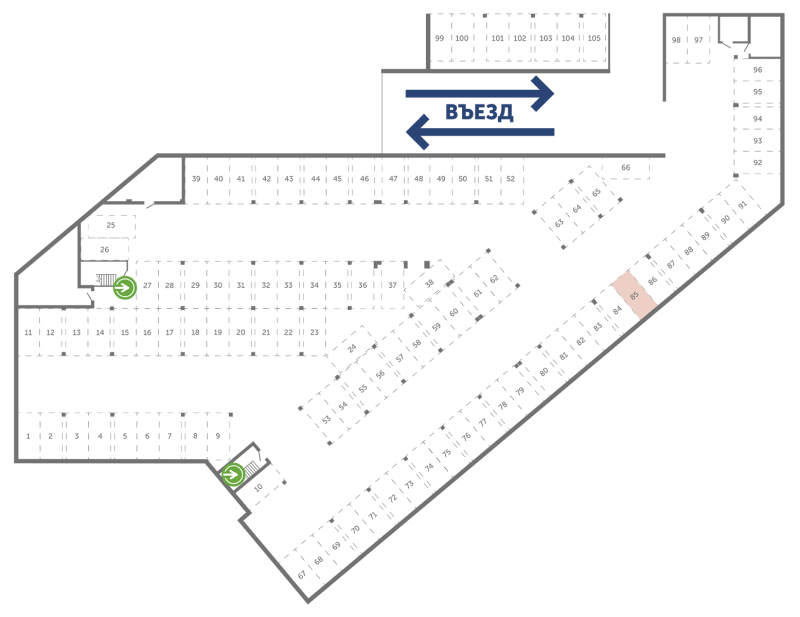 Паркинг 13,3 м²