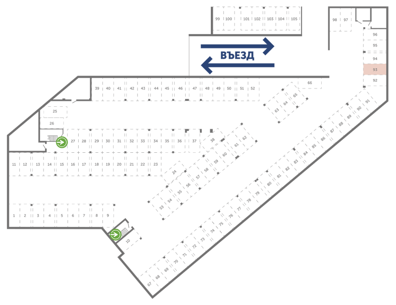 Паркинг 13,3 м²