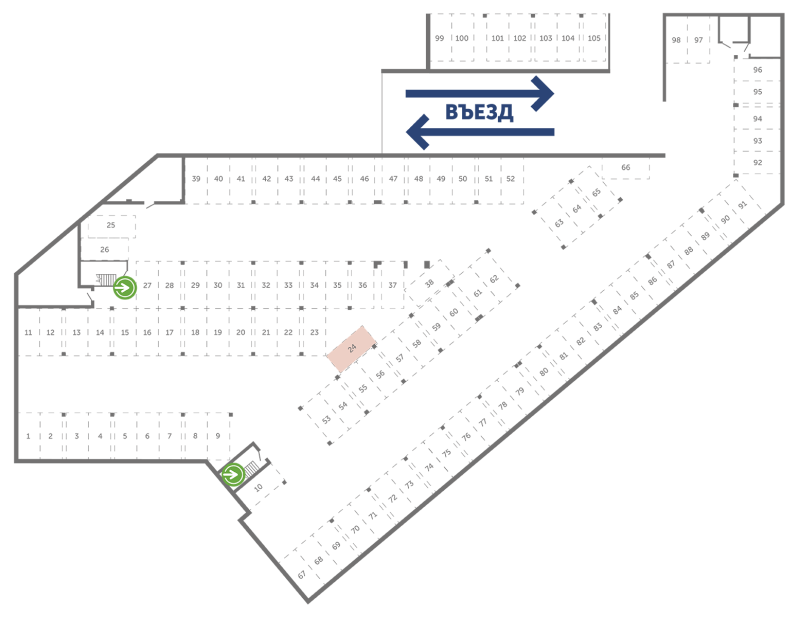 Паркинг 13,3 м²