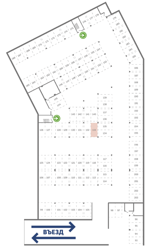 Паркинг 13,3 м²