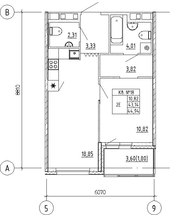 1 ккв 44,9 м²