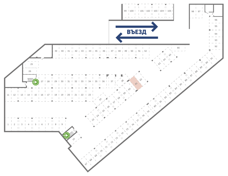 Паркинг 13,3 м²