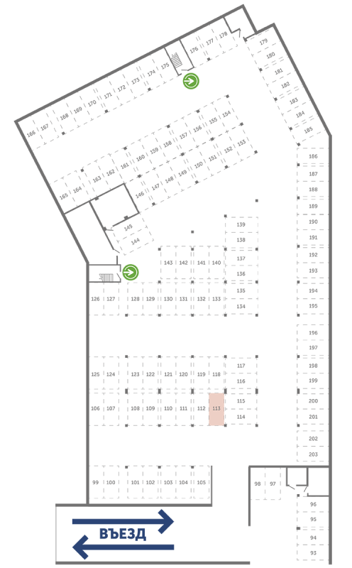 Паркинг 13,3 м²