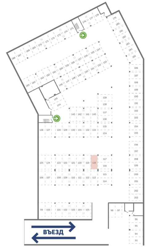 Паркинг 13,3 м²