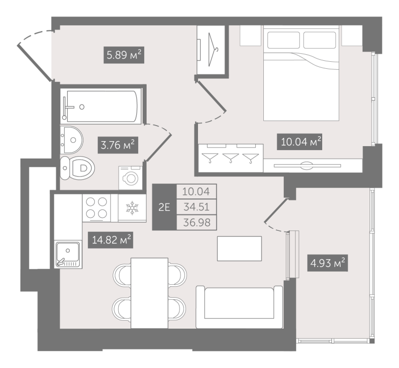 1 ккв 37 м²