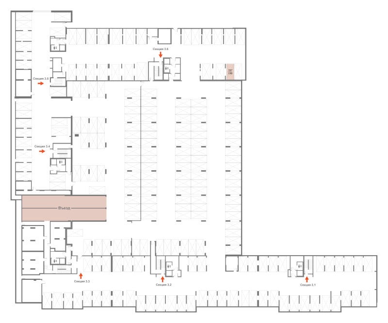 Паркинг 13,3 м²