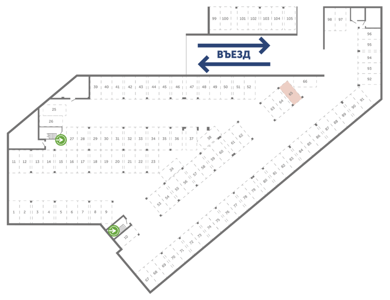 Паркинг 13,3 м²