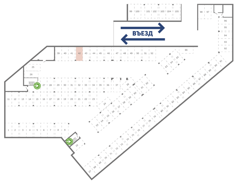 Паркинг 13,3 м²