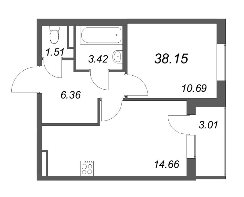 1 ккв 38,2 м²