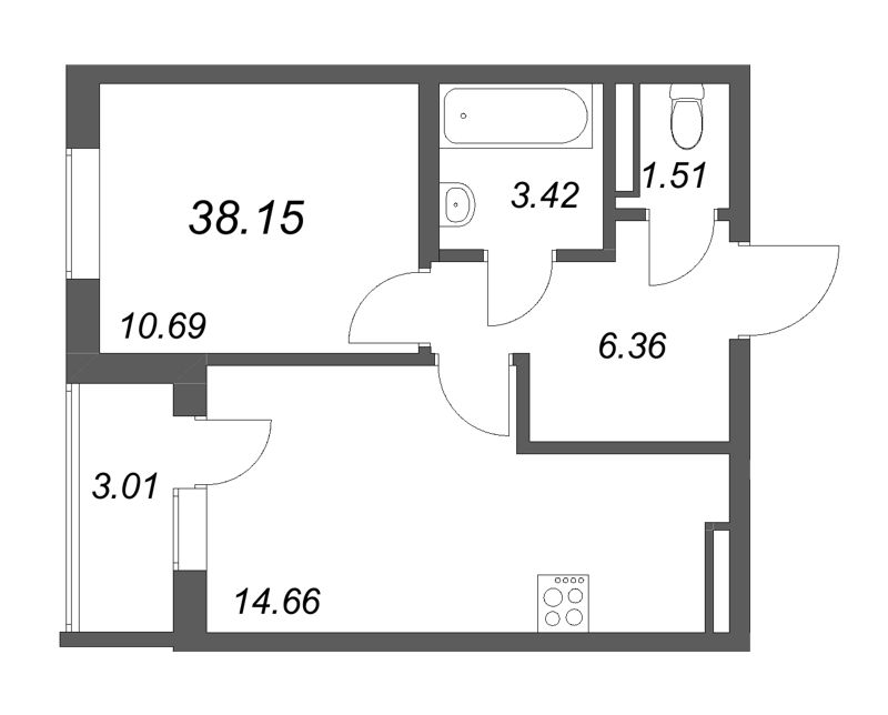 1 ккв 38,2 м²