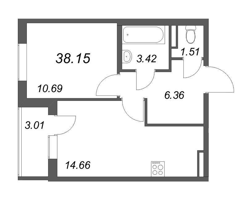 1 ккв 38,2 м²