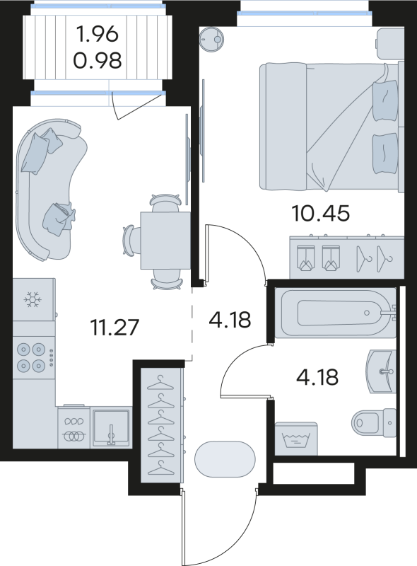 1 ккв 31,1 м²
