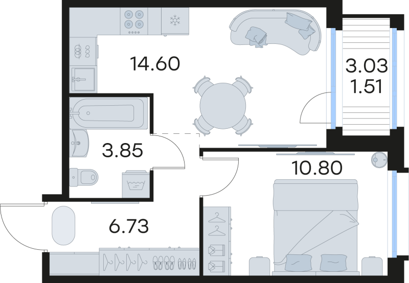 1 ккв 37,5 м²