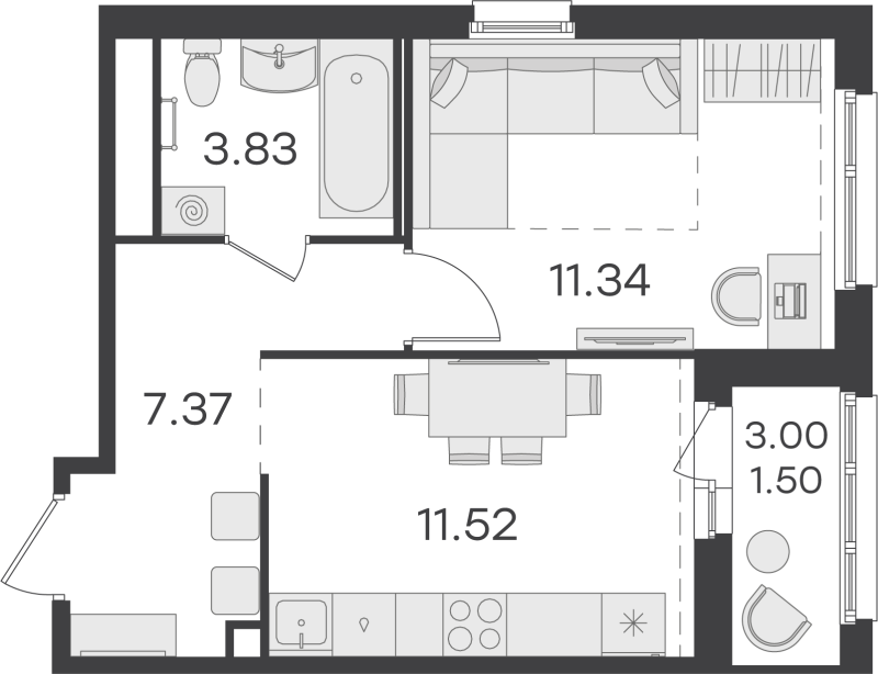 1 ккв 36,2 м²