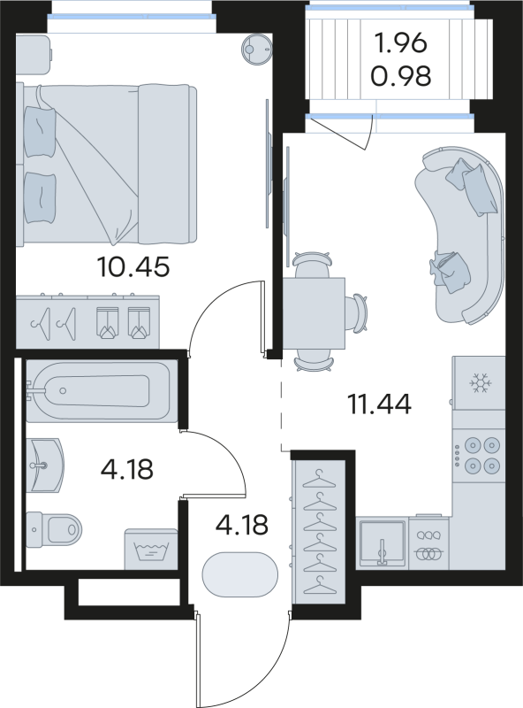 1 ккв 31,2 м²