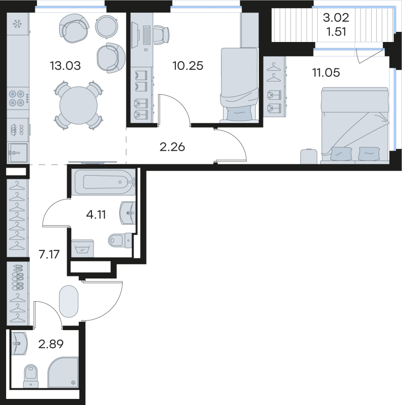 2 ккв 52,3 м²