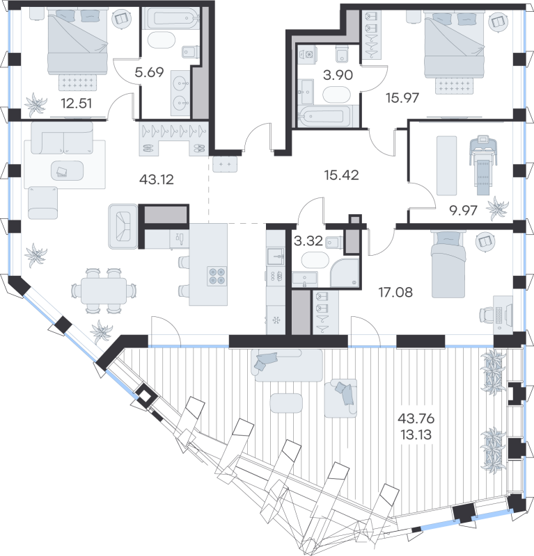 5 ккв (Евро) 139,8 м²