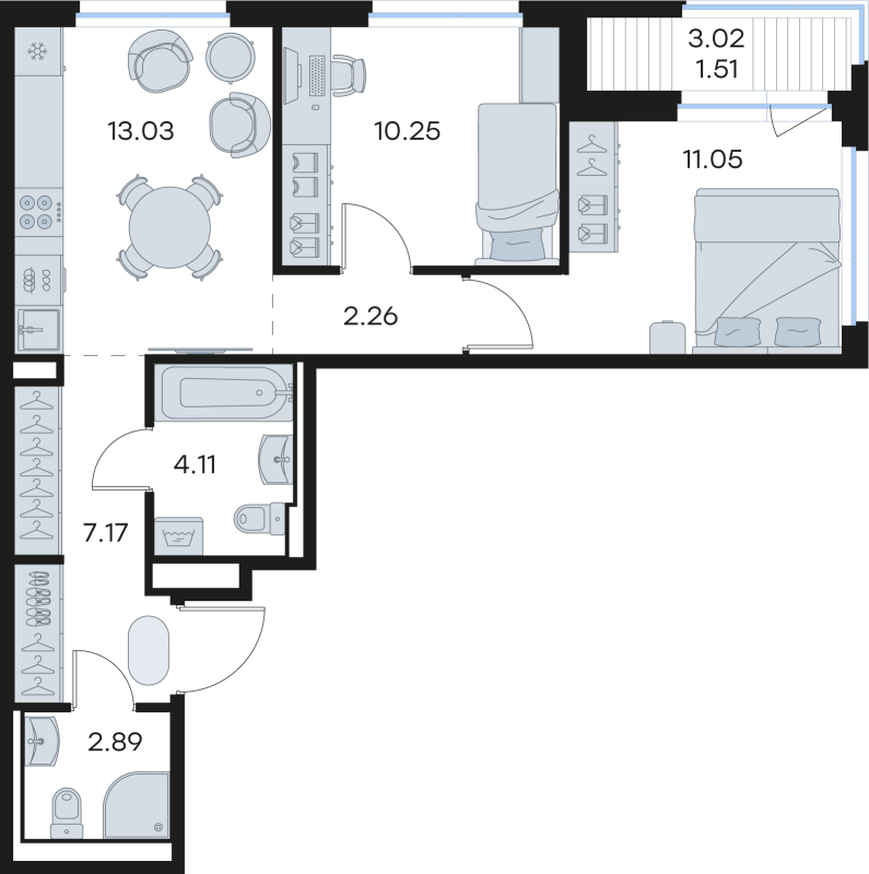 2 ккв 52,3 м²