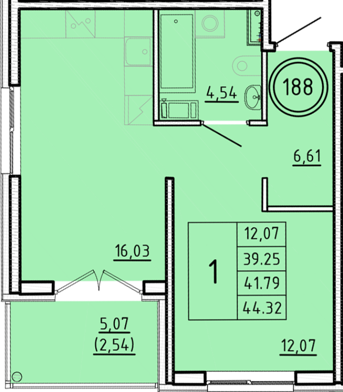 2 ккв (Евро) 39,3 м²