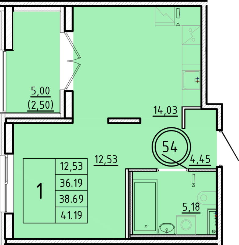 1 ккв 36,2 м²