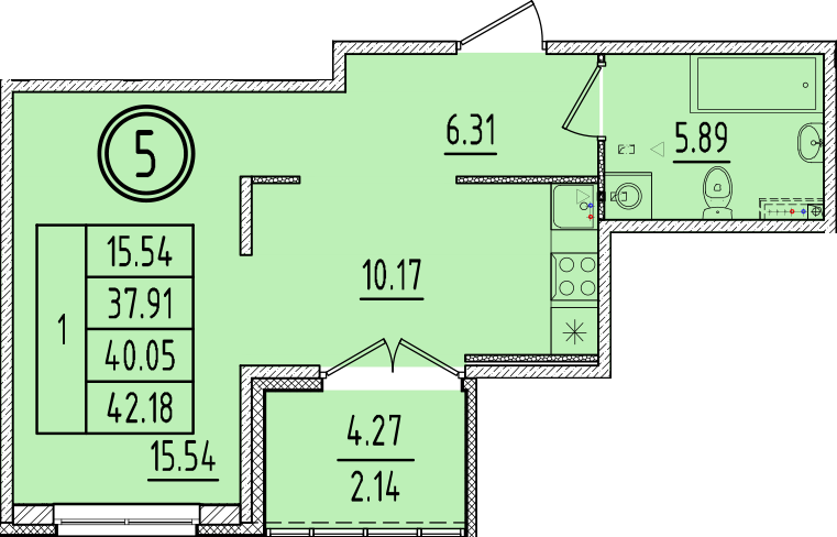 1 ккв 37,9 м²
