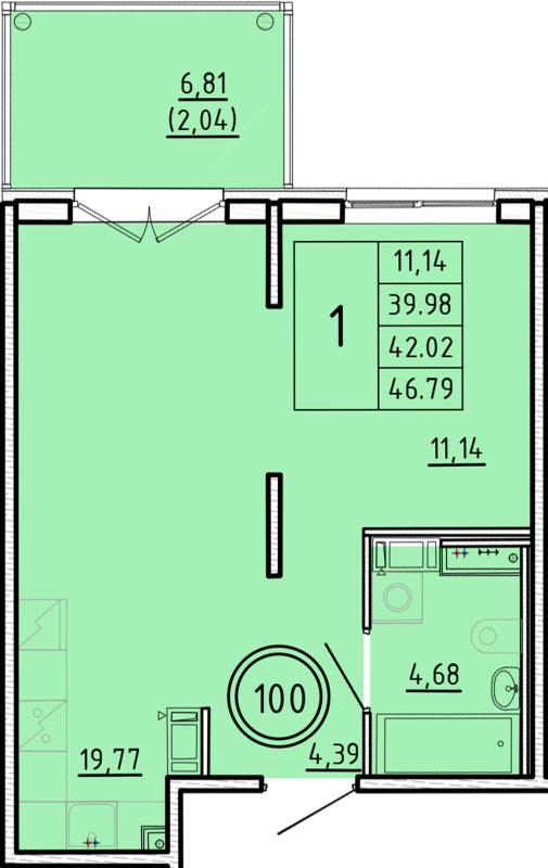 2 ккв (Евро) 40 м²