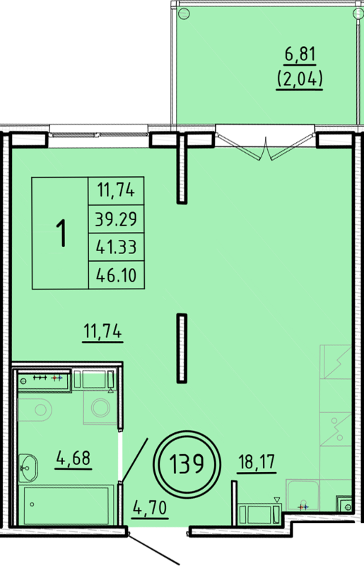 2 ккв (Евро) 39,3 м²