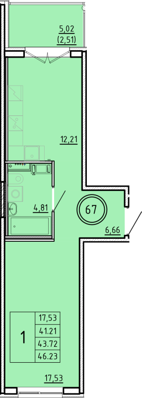 1 ккв 41,2 м²