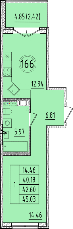 1 ккв 40,2 м²