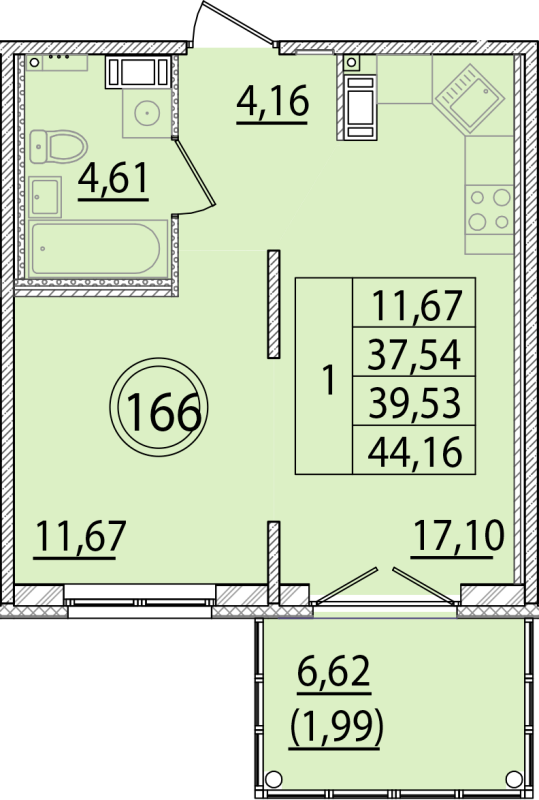 2 ккв (Евро) 37,5 м²