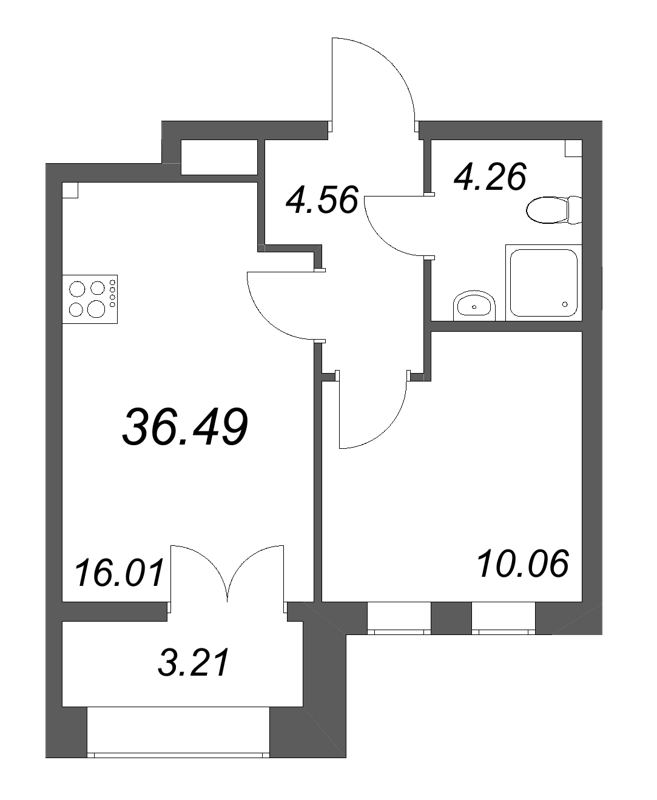 2 ккв (Евро) 36,5 м²