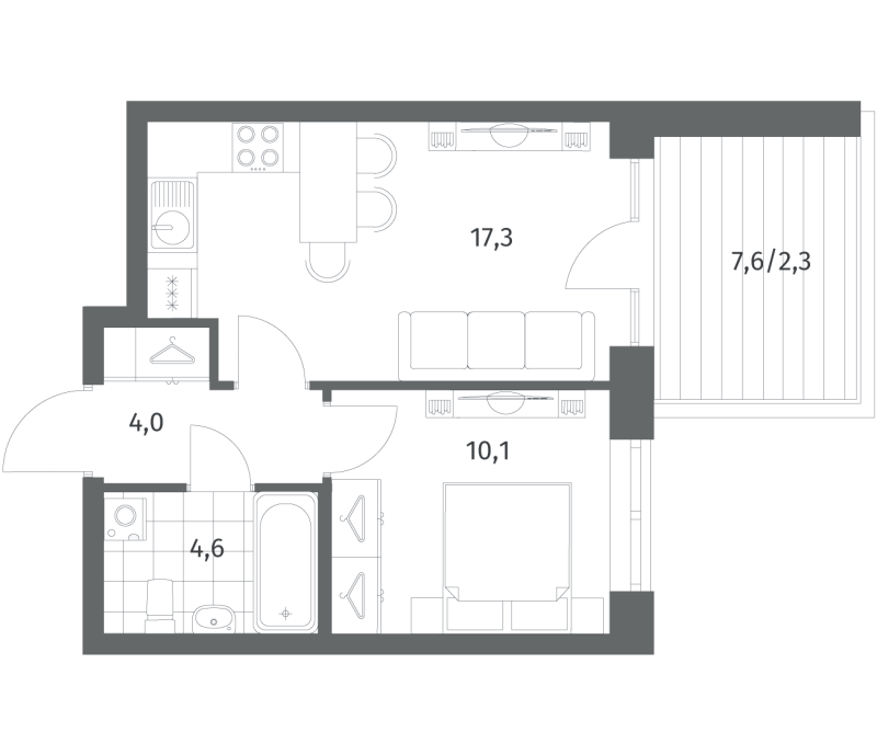 2 ккв (Евро) 38,3 м²