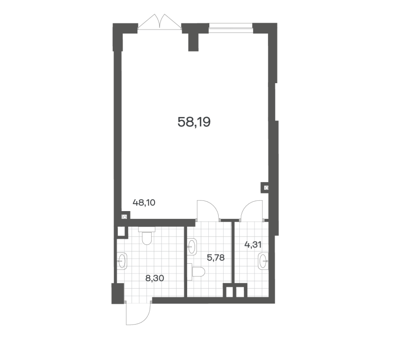 К. пом 58,2 м²