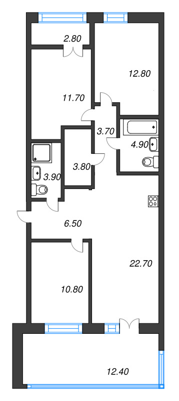4 ккв (Евро) 86 м²