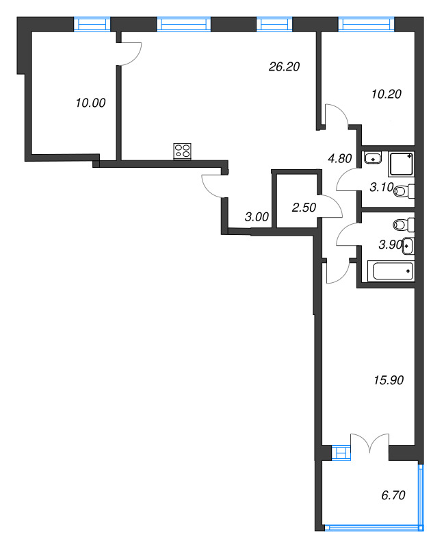 4 ккв (Евро) 82,4 м²