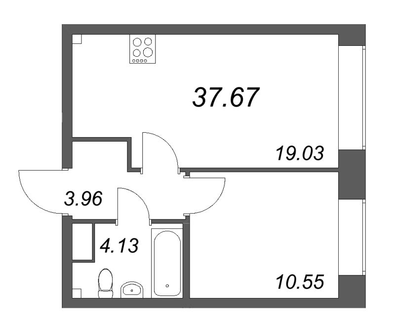 2 ккв (Евро) 37,7 м²