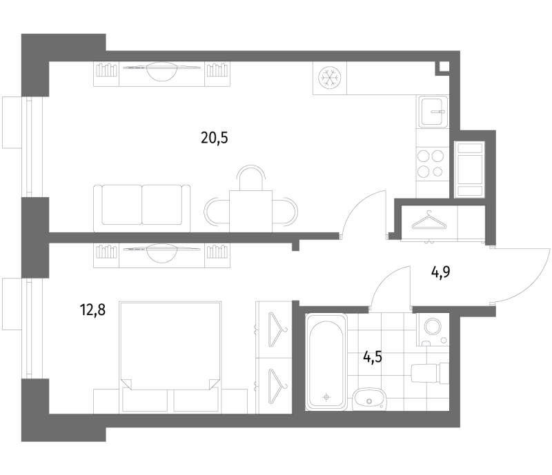 3 ккв (Евро) 76 м²