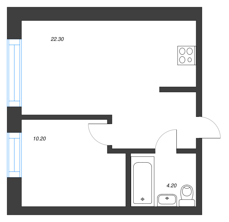 2 ккв (Евро) 36,7 м²