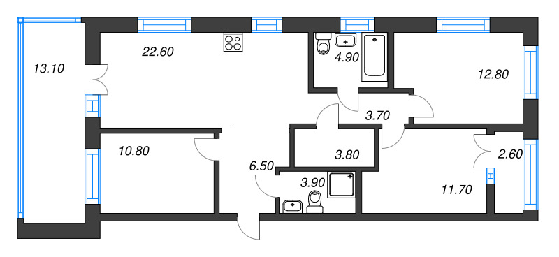 4 ккв (Евро) 86,1 м²