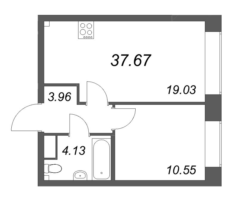 2 ккв (Евро) 37,7 м²