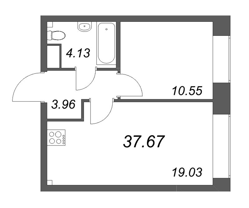 2 ккв (Евро) 37,7 м²