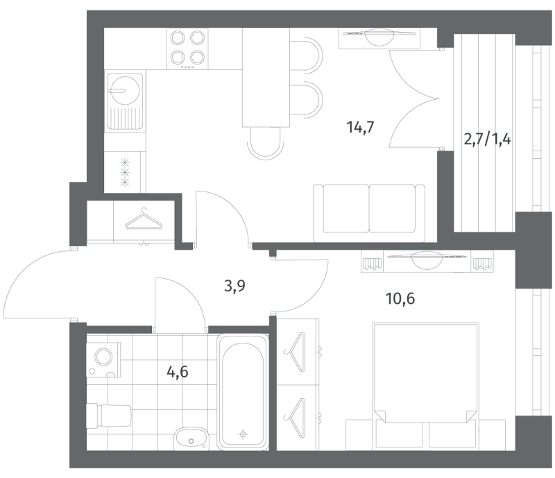 1 ккв 35,2 м²